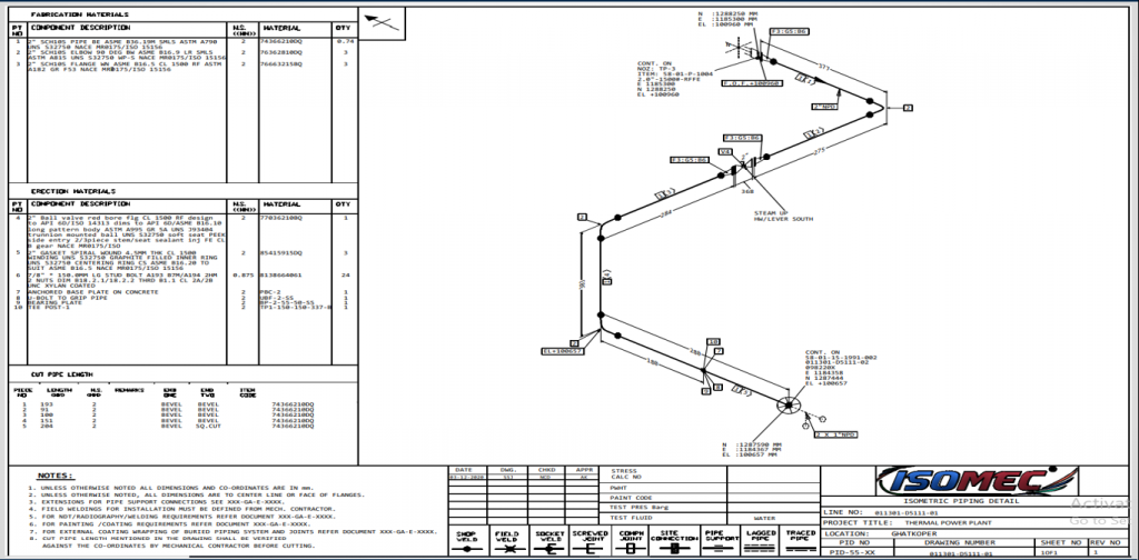 Piping Isometric Software