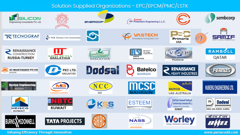 Solution Supplied Organizations - EPC/EPCM/PMC/LSTK
